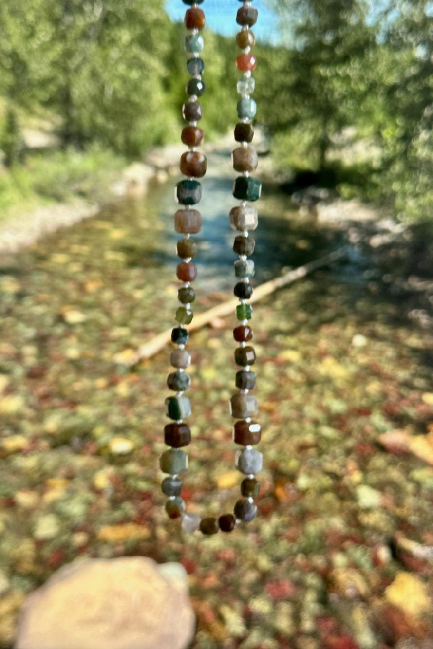 Current - Indian Agate Gemstone Necklace 18in